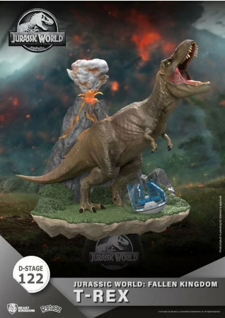 Angebote 👍 Beast Kingdom Toys Jurassic World: Das Gefallene Königreich - T-Rex - D-Stage Diorama 🔔